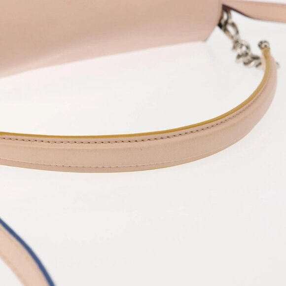 FENDI Trevaget Shoulder Bag Leather 2way Pink Silver Auth 144887 - Picture 8 of 16